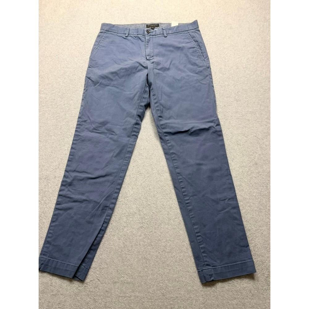 Banana Republic Aiden Slim Fit Chino Pants Mens 34x32 Blue Gray Flat Front